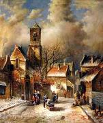 unknow artist European city landscape, street landsacpe, construction, frontstore, building and architecture. 157 oil painting on canvas